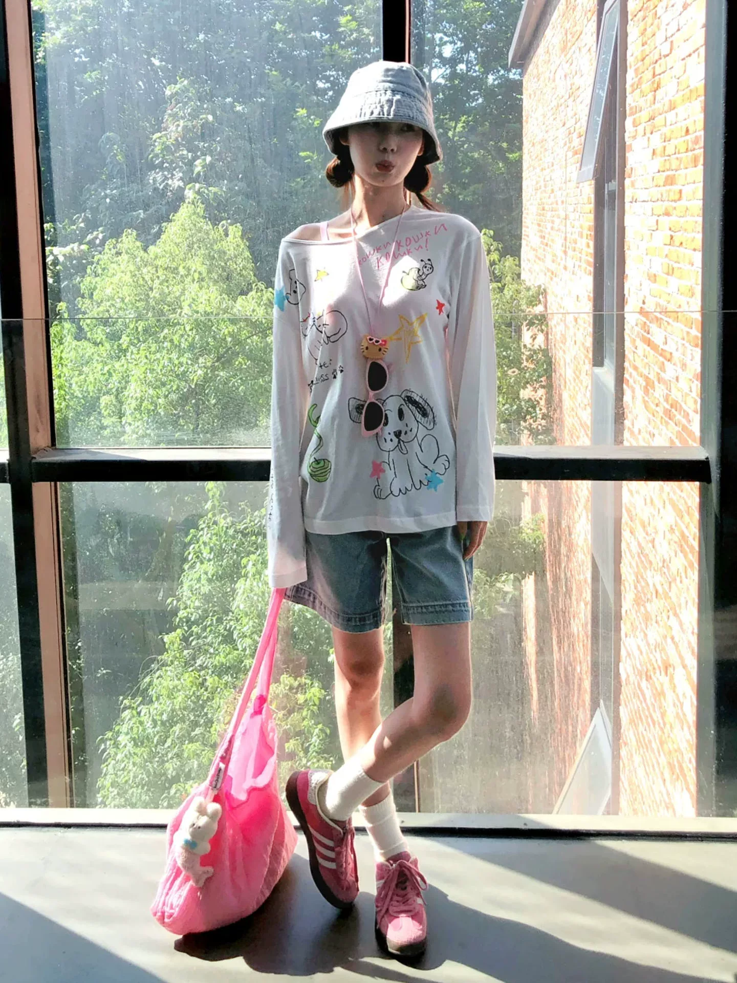 Quần short denim màu xanh cổ điển dành cho nữ, quần chữ A dáng quả lê mùa hè, cạp cao, dáng rộng, tôn dáng, quần ống rộng cỡ lớn.