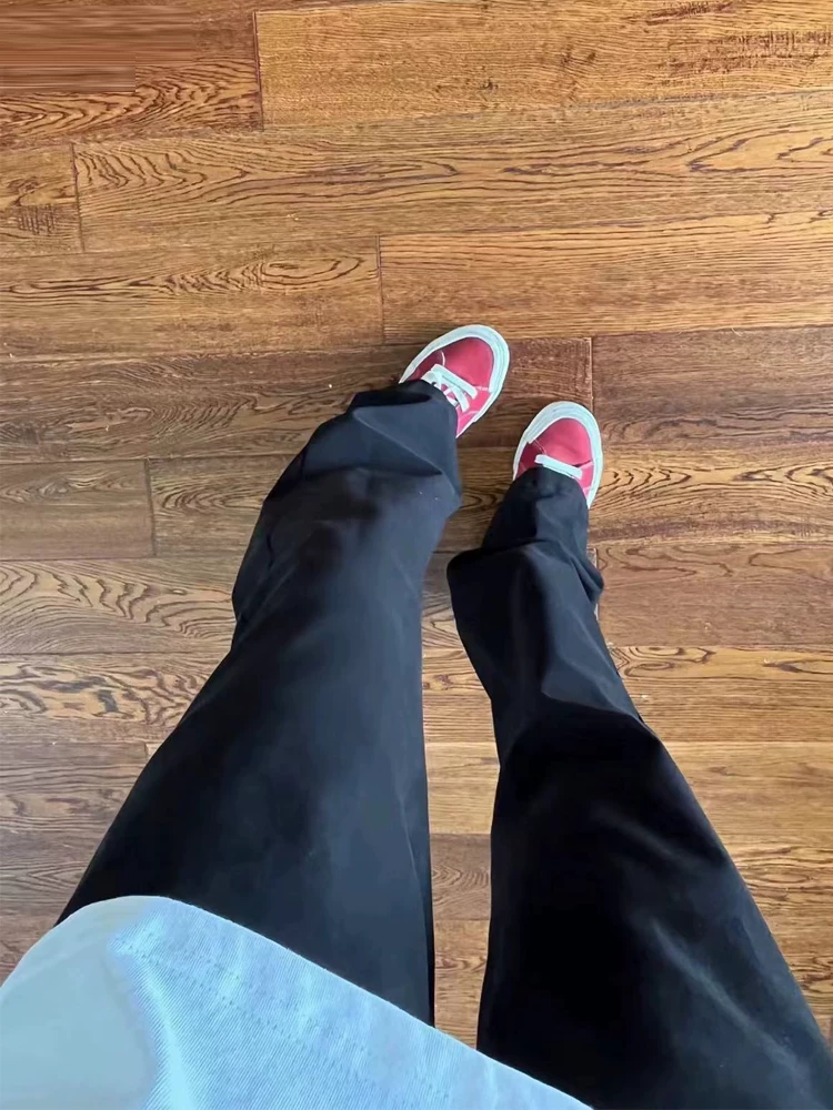 Quần jean ống đứng dáng lê dành cho nữ, cỡ lớn, kiểu dáng mùa xuân, lưng cao, co giãn, che hông, giảm béo, quần ống rộng hẹp