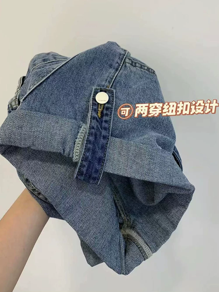 Quần short denim dáng chữ A, cạp cao, tôn dáng, rộng ống, kiểu dáng quả lê, dành cho nữ, size lớn, dáng nhỏ nhắn, mùa hè