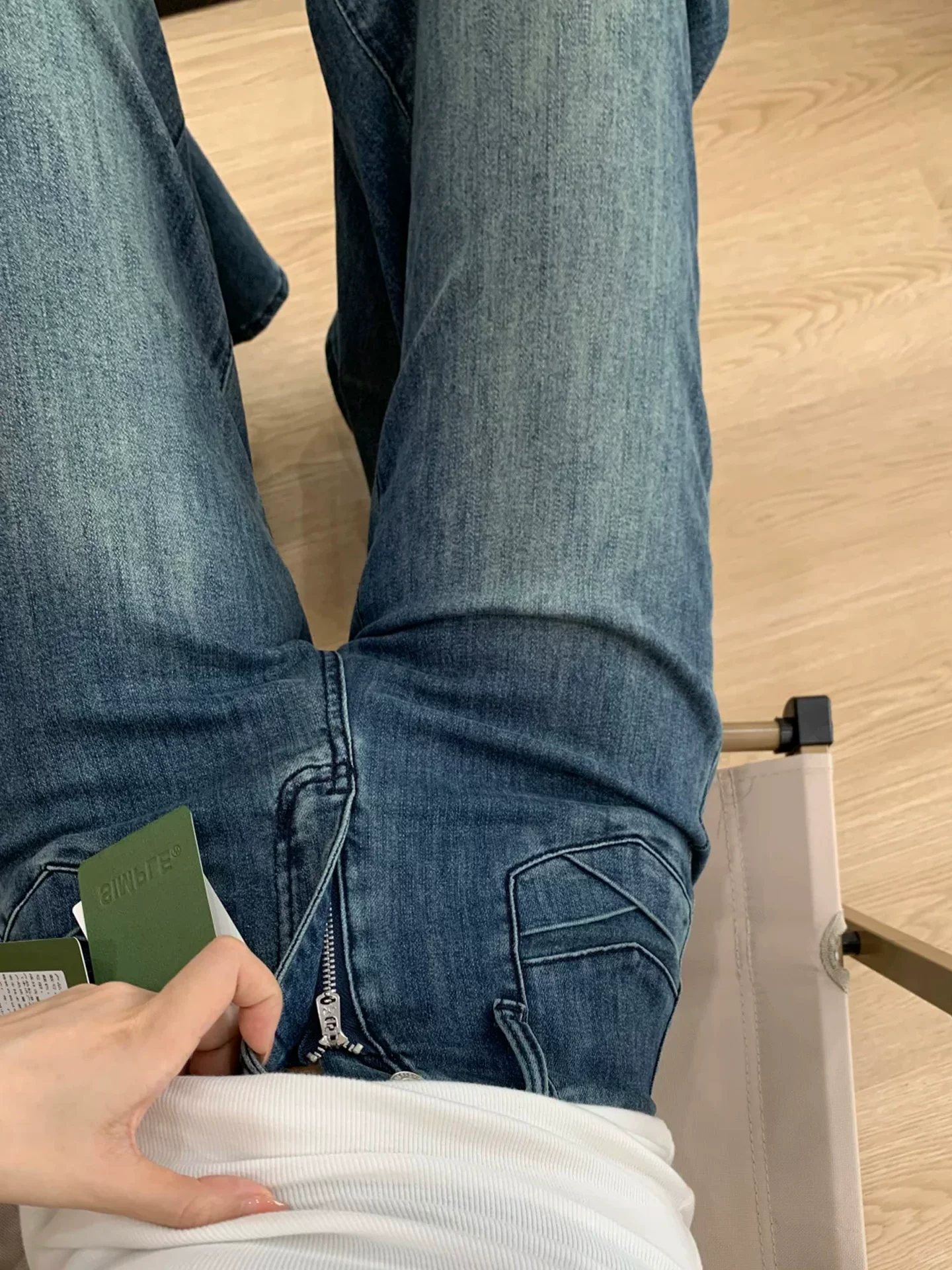 Quần jeans dáng loe cổ điển dành cho nữ, kiểu mới mùa thu 2025, size lớn, cạp cao, co giãn, quần ống chuông che hông