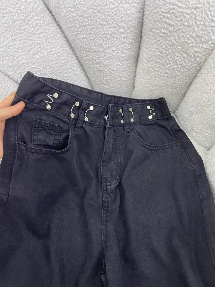 Quần jean Tencel dáng quả lê dành cho nữ, kiểu dáng mỏng mùa hè, cỡ lớn, cạp cao, mềm mại, tôn dáng, quần ống rộng dài chạm sàn chất liệu lụa đá