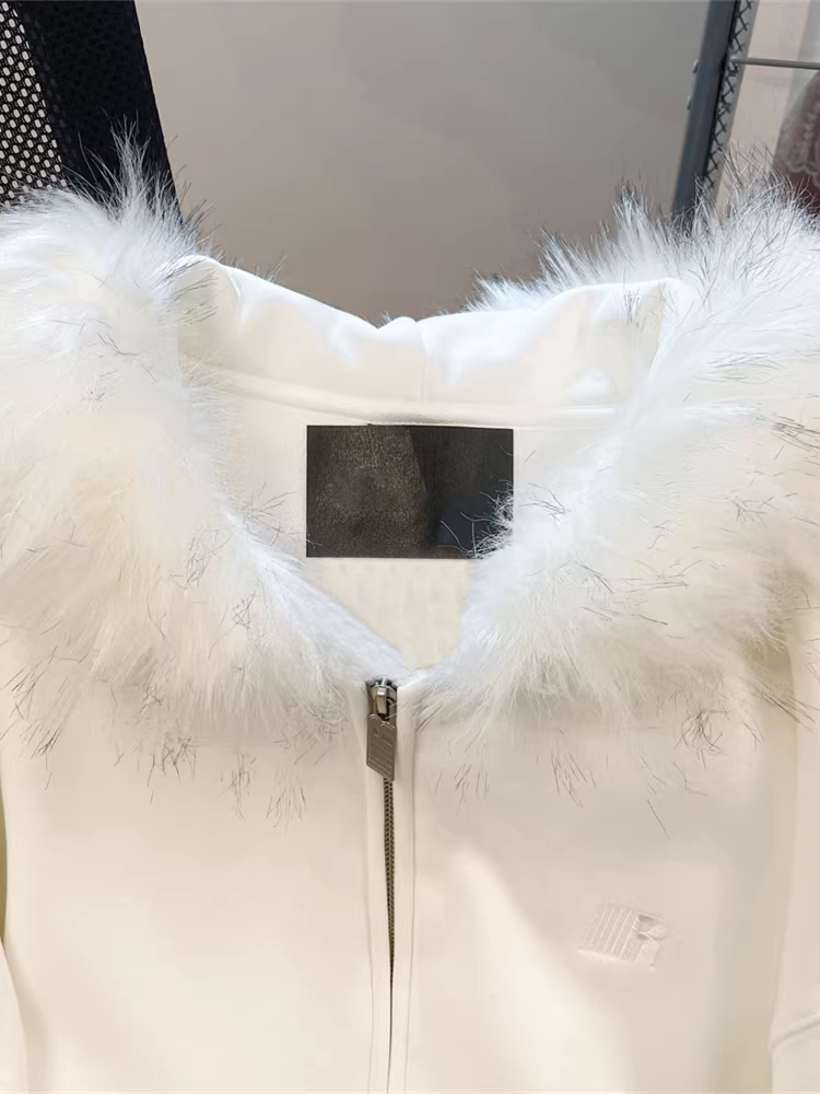 Áo len cardigan có mũ trùm đầu dày dặn kiểu Mỹ dành cho nữ, mùa thu đông, cỡ lớn, áo khoác có khóa kéo rất hấp dẫn