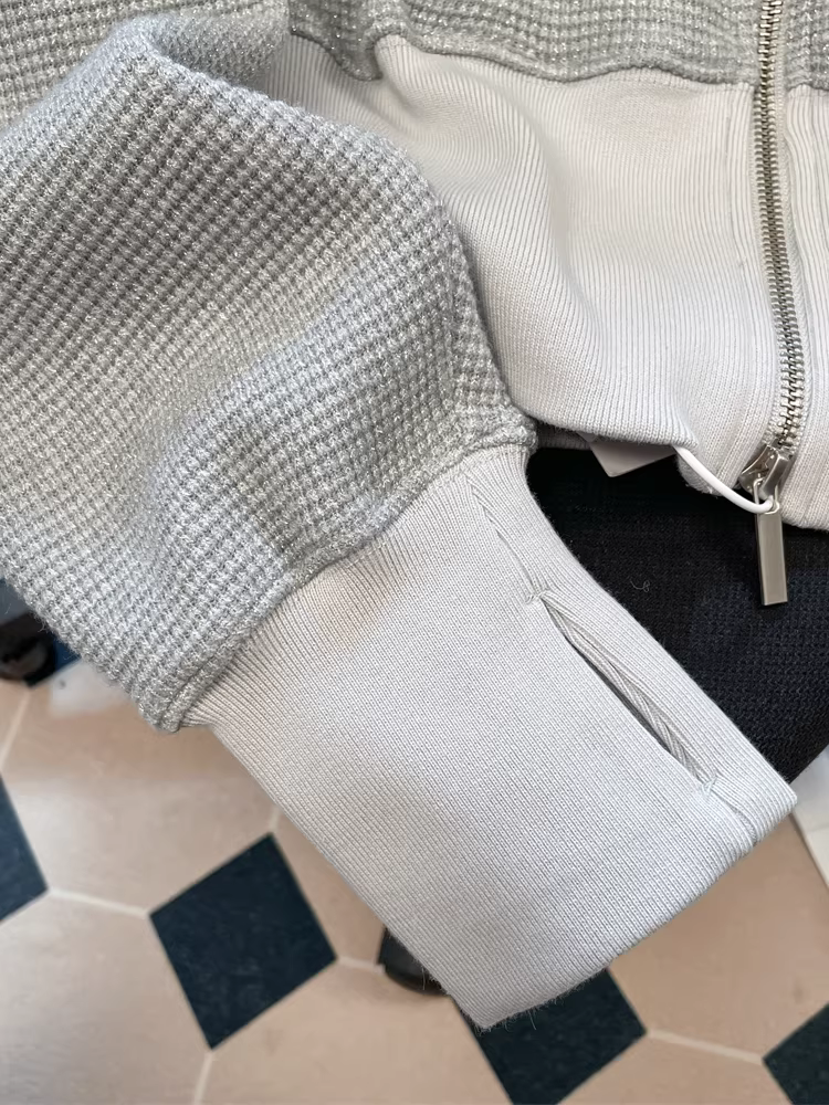 Áo khoác ngắn màu xám cao cấp dành cho nữ, đầu thu đông, thiết kế độc đáo, áo cardigan cổ lông thanh lịch