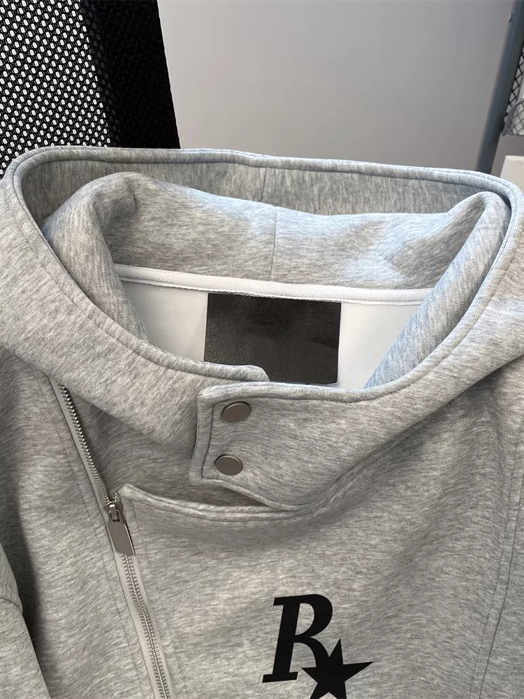 Áo khoác cardigan có lớp khí cấu trúc nặng kiểu cổ điển của Mỹ dành cho nữ, áo khoác hoodie hip-hop hợp thời trang mùa thu đông dành cho cặp đôi