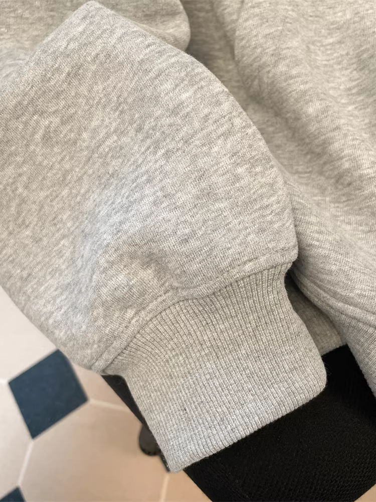 Áo khoác cardigan có cổ lông dày lót lông cừu kiểu Mỹ dành cho nữ, áo len có mũ trùm đầu dáng rộng phong cách lười biếng mùa thu đông