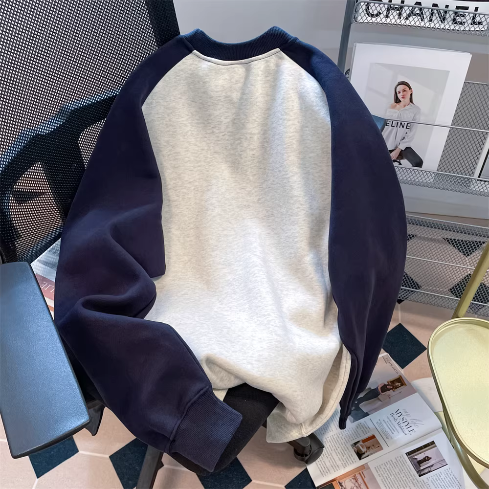 Áo len hình mèo Hello Kitty dễ thương phong cách châu Âu dành cho nữ, thời trang thu đông trẻ trung, áo dài tay raglan phối màu