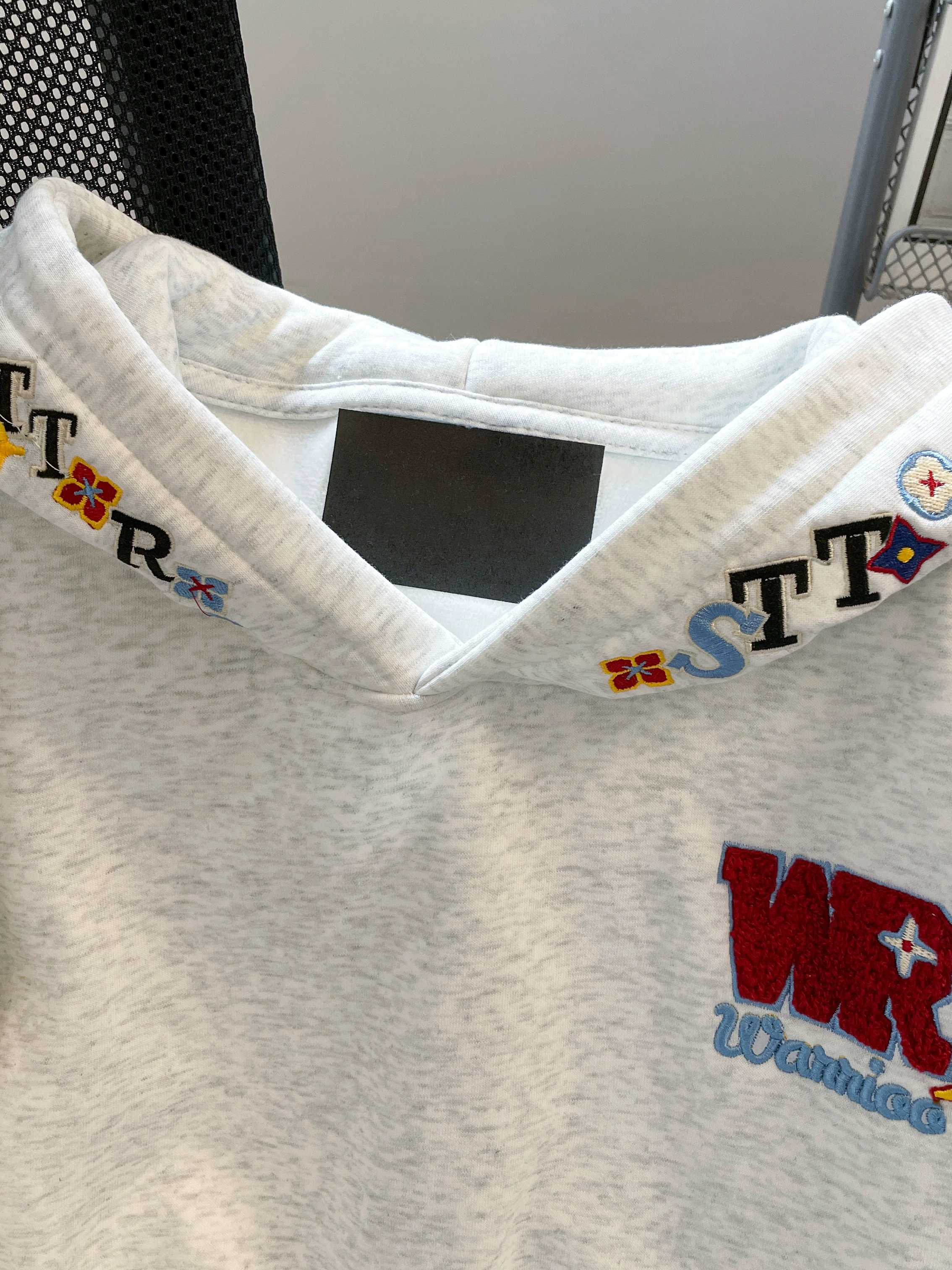 Áo khoác hoodie dáng rộng thêu chữ kiểu Mỹ dành cho nữ, mặc cặp đôi mùa thu đông, áo nỉ đa năng cỡ lớn