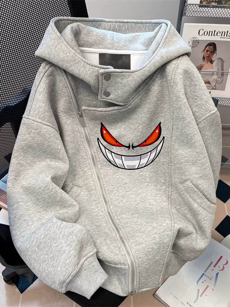 Áo khoác nỉ kiểu Mỹ cổ điển, thoải mái và năng động dành cho nữ, thu đông 2025, kiểu dáng mới, chất liệu mềm mại, dáng rộng, có mũ trùm đầu.