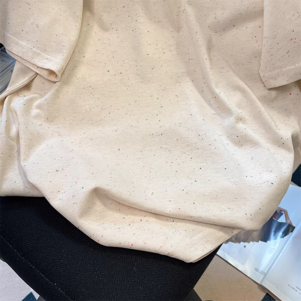 Áo thun ngắn tay thêu hình con voi dễ thương và ngọt ngào theo phong cách Hàn Quốc dành cho nữ, áo trễ vai màu dopamine sang trọng và độc đáo mùa hè.