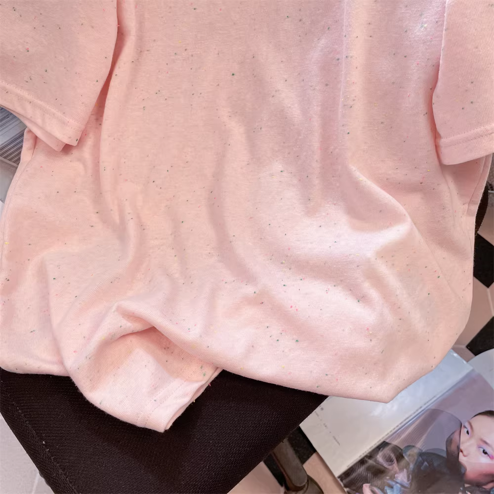 Áo thun ngắn tay thêu hình chú chó con dễ thương và sành điệu dành cho nữ 2025, siêu được ưa chuộng, trẻ trung, giản dị, áo đa năng dành cho người nhỏ nhắn.