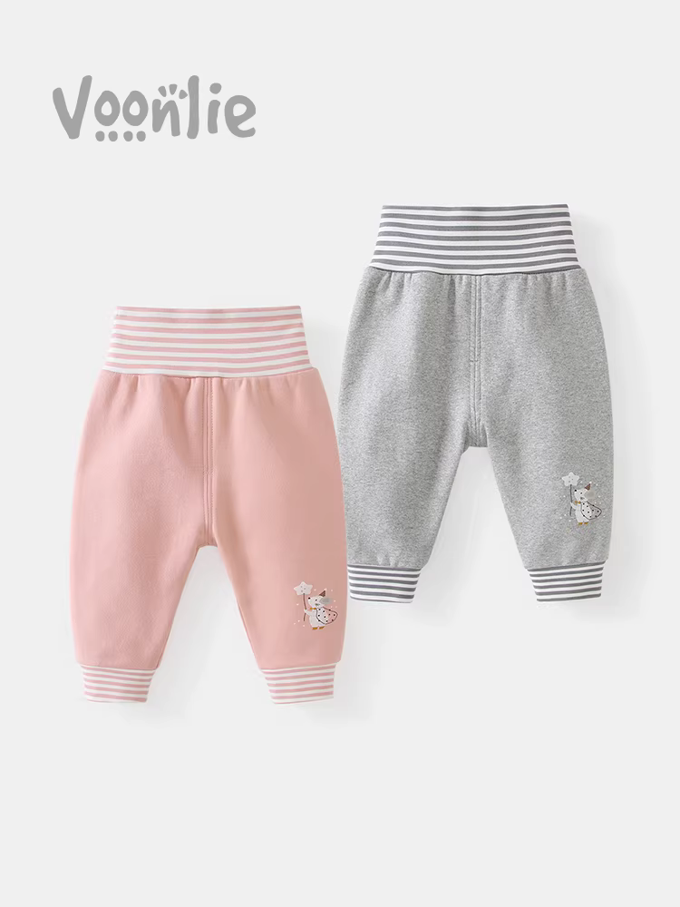 Quần bé Fanli thu đông 2025 mẫu mới quần bé gái cạp cao bảo vệ bụng quần dài mùa xuân thu