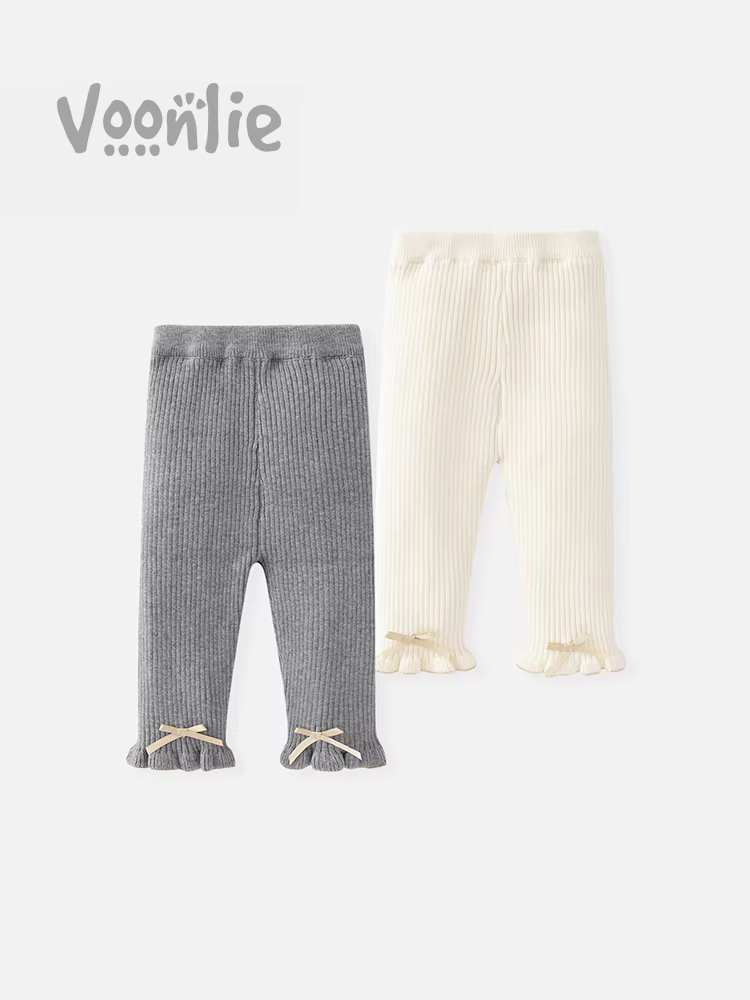 Quần legging nữ Fanhle Thu đông 2025 Quần trẻ em kiểu mới Quần áo ngoài thời trang Quần dài trẻ em Quần thường ngày Xuân Thu