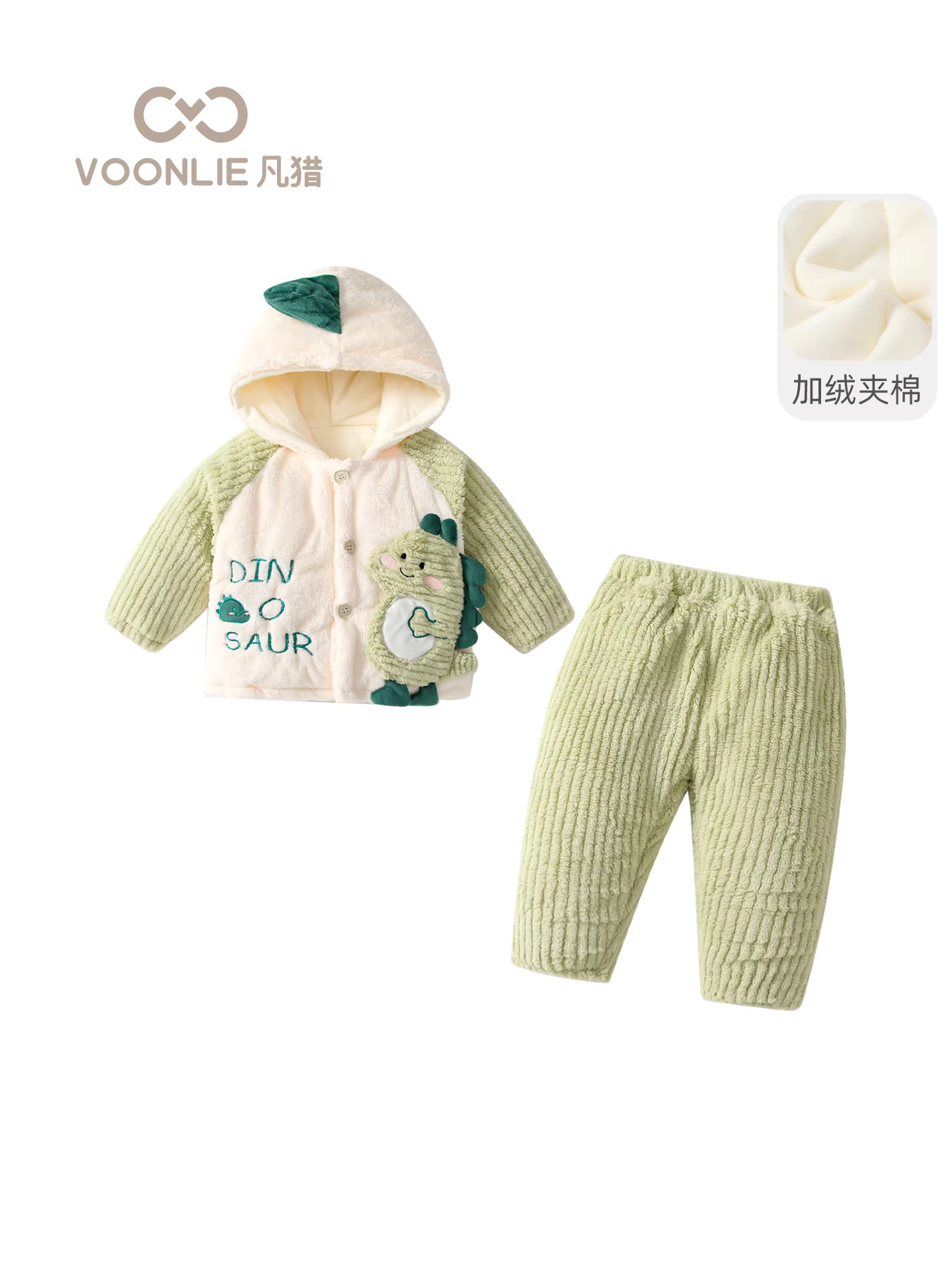 Bộ đồ ngủ cho bé trai Fanhle Quần áo mùa đông Bộ đồ mặc nhà cho trẻ em Áo và quần cho bé Bộ hai mảnh bằng vải cotton lót lông cừu cho mùa đông