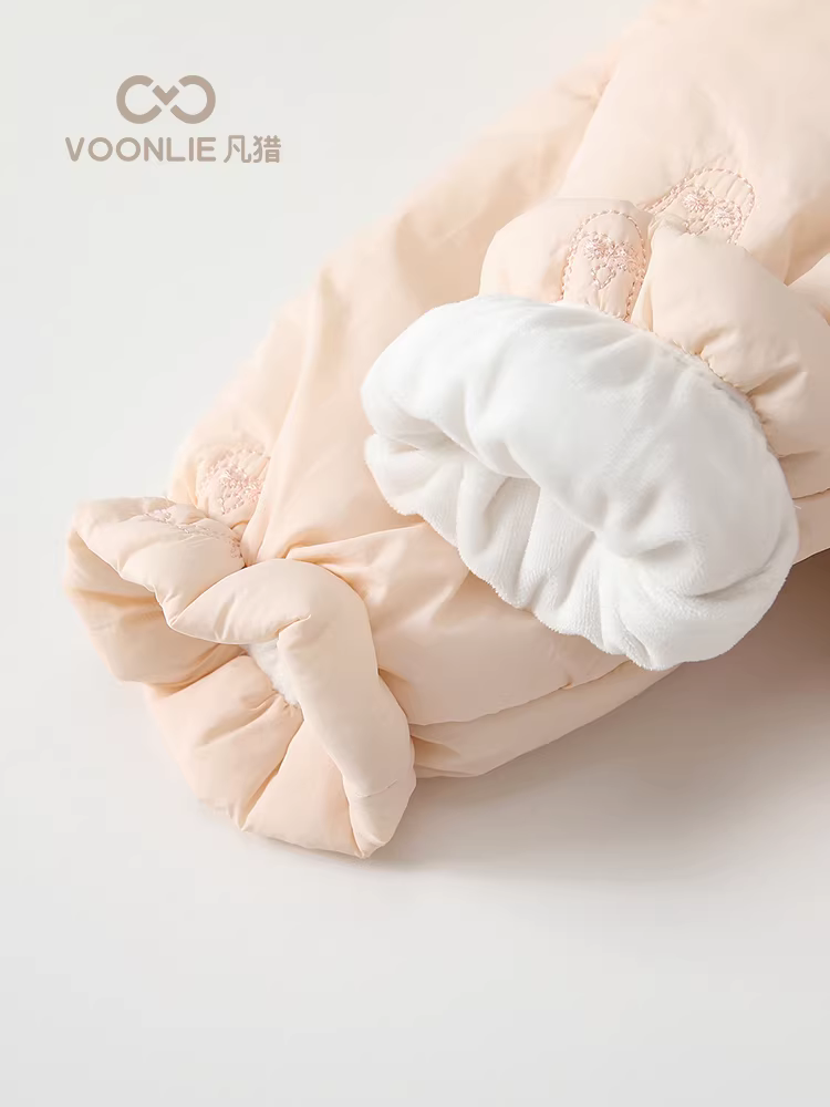 Áo khoác mùa đông bằng cotton cho bé gái Fanhai, áo khoác thời trang, quần áo dày dặn bằng lông nhung cho trẻ em, áo có mũ lót lông cừu cho mùa đông