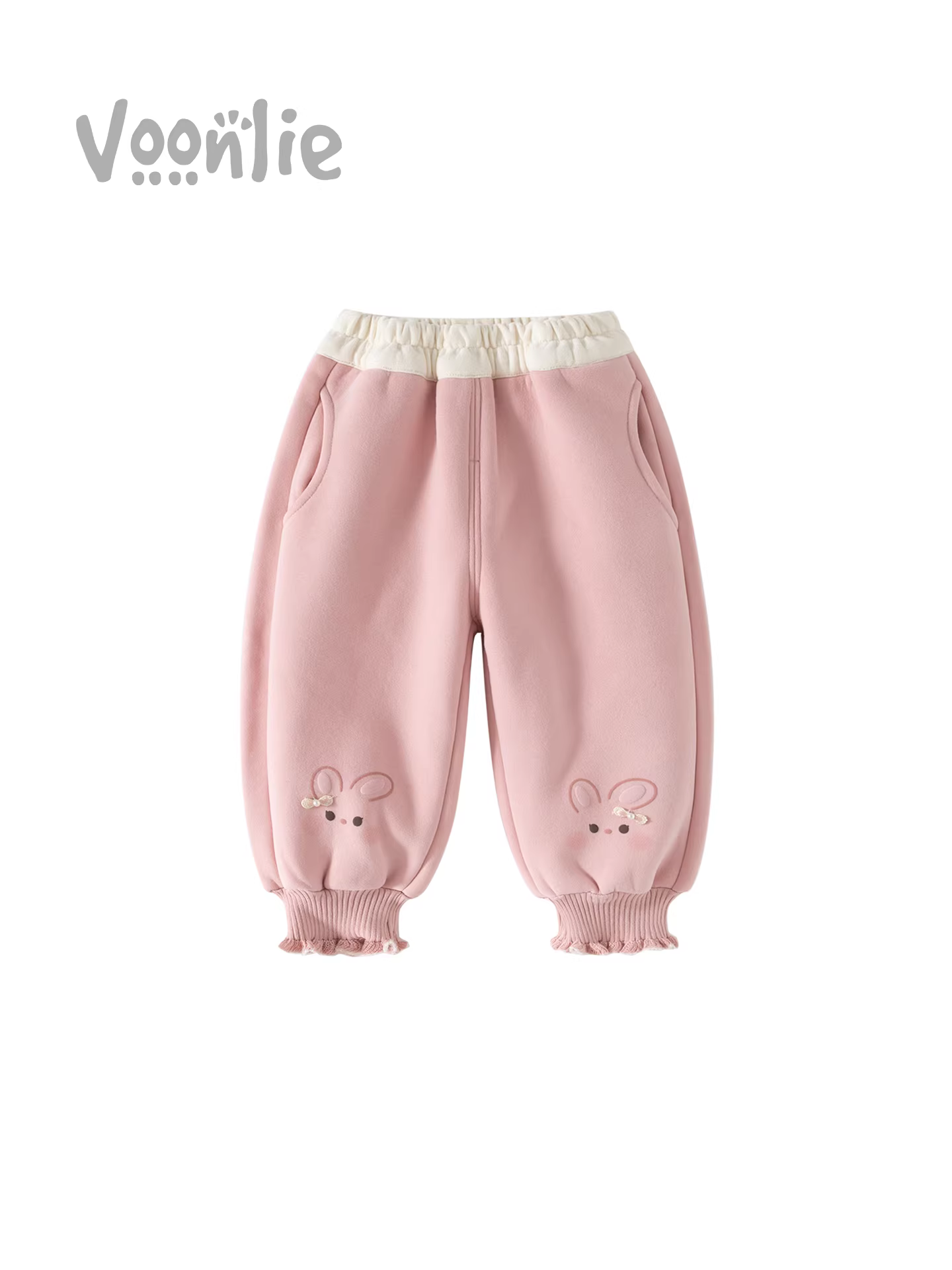 Quần dài nữ Fanhle mặc mùa đông 2025 Áo khoác ngoài mới cho bé Quần dài Quần chạy bộ trẻ em Quần dài có lót lông cừu Quần thường ngày mùa đông