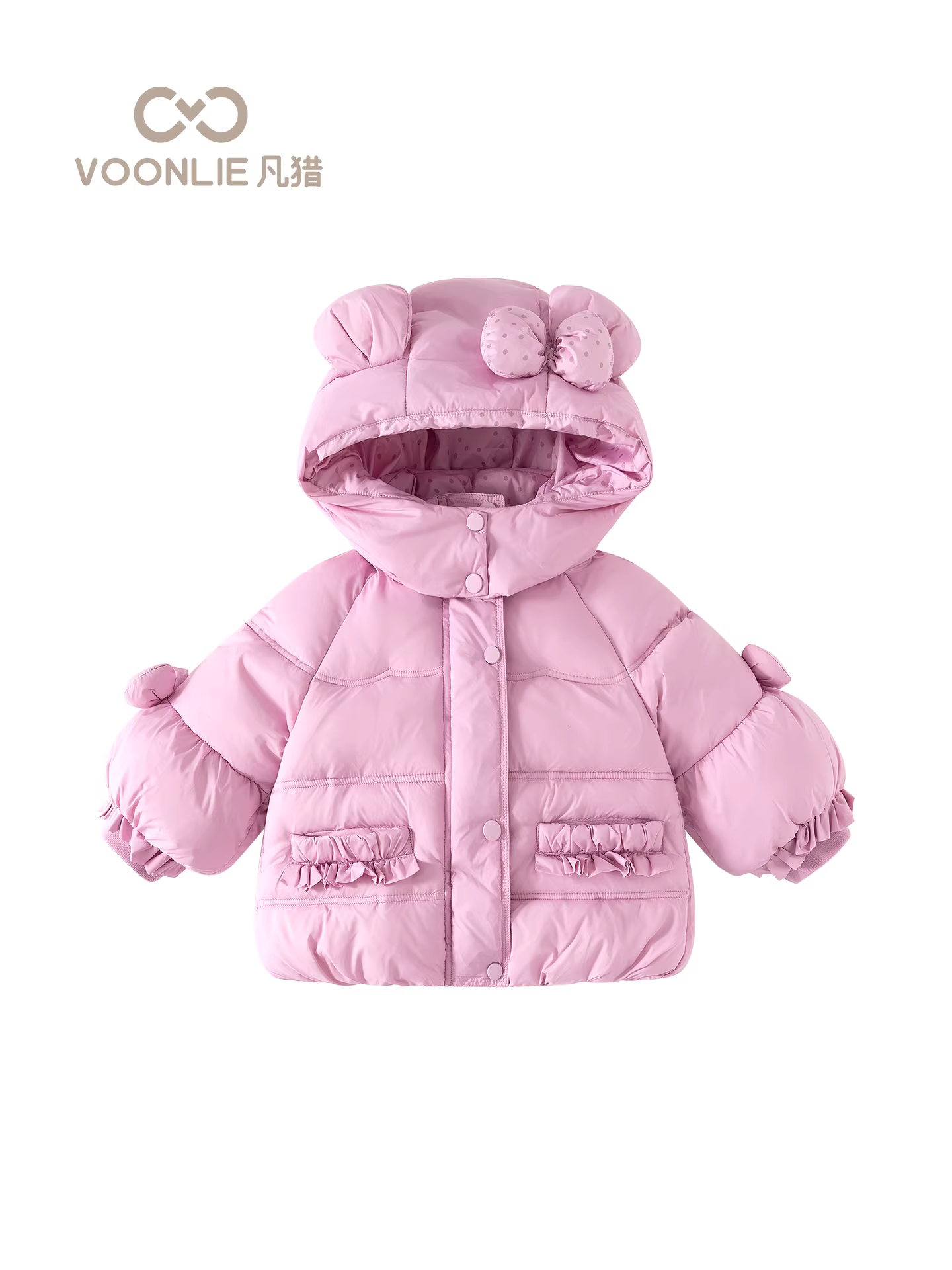 Áo khoác cotton nữ sinh Fanhai quần áo mùa đông quần áo trẻ em sành điệu ấm áp dày dặn có mũ trùm đầu cho bé áo khoác cotton mùa đông