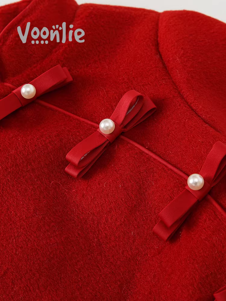 Váy Hanfu mùa đông cho bé gái Phân Hoa, trang phục phong cách dân tộc, kiểu công chúa, trang phục Tết, váy sinh nhật 1 tuổi cho bé