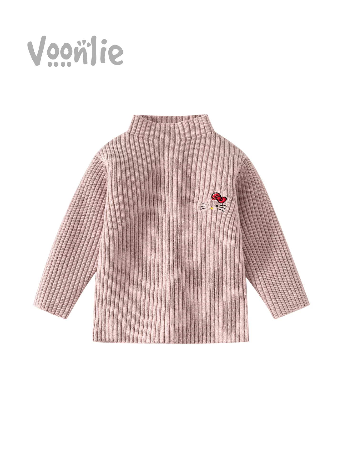 Áo len bé gái trang phục mùa thu Áo len dệt kim sành điệu cho trẻ em Áo sơ mi cơ bản cho bé gái Áo cổ lọ đa năng mùa thu đông