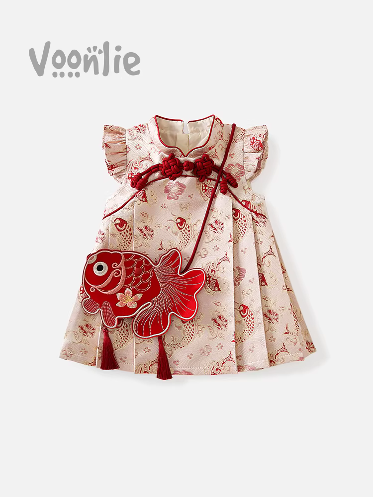 Váy bé gái, váy mùa hè, váy phong cách nhà Hán của trẻ em, váy công chúa, sinh nhật bé gái, váy một tuổi của bé, váy mùa hè