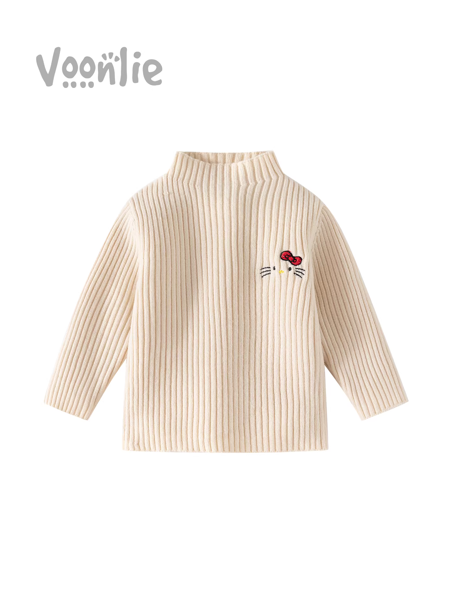 Áo len bé gái trang phục mùa thu Áo len dệt kim sành điệu cho trẻ em Áo sơ mi cơ bản cho bé gái Áo cổ lọ đa năng mùa thu đông