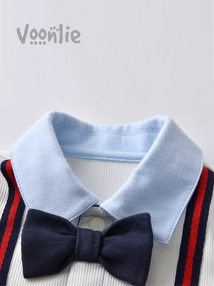 Quần áo trẻ em Fanhle trang phục mùa thu bé trai sơ sinh áo liền quần một tuổi trang phục trang trọng lễ kỷ niệm sinh nhật đầu tiên trang phục đầy tháng trăm ngày