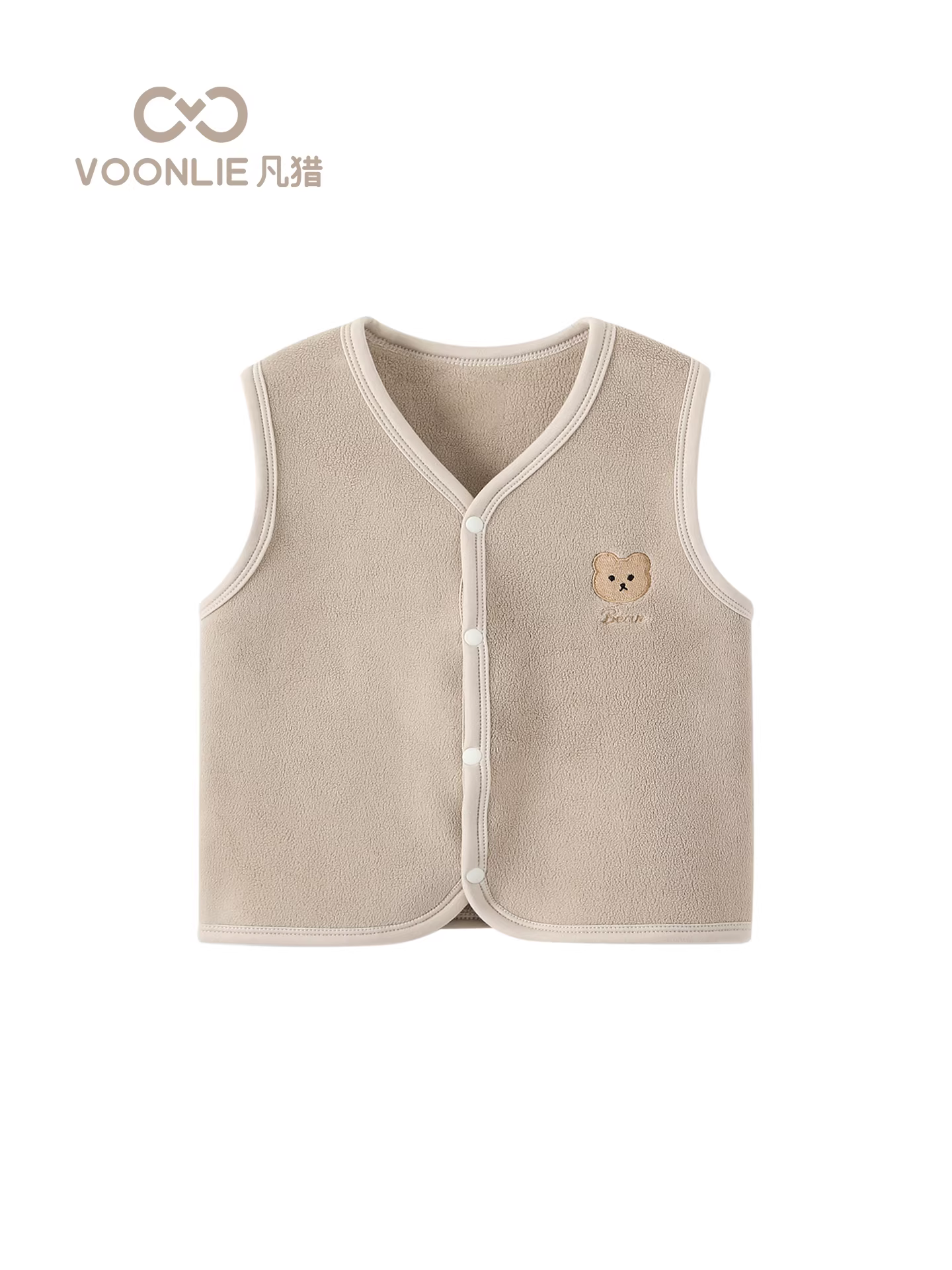 Áo vest nữ sinh Fanhai quần áo mùa đông phong cách unisex áo vest trẻ em lót lông cừu ấm áp áo khoác ngoài cho trẻ sơ sinh áo khoác không tay
