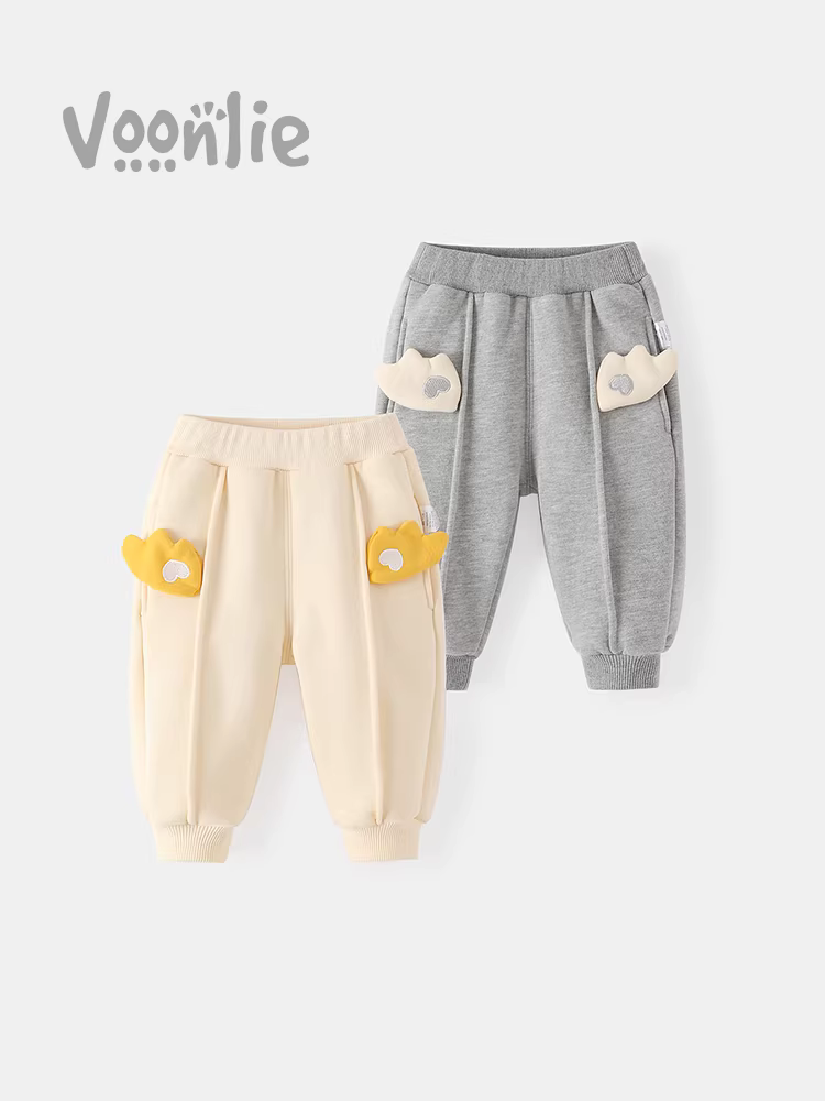 Quần nỉ lót lông cho bé gái mùa đông 2025, quần thể thao trẻ em mới, quần bé mặc thường ngày, quần giữ ấm cho trẻ sơ sinh mùa đông