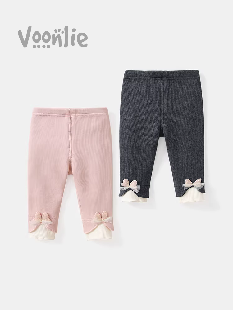 Quần legging nữ Fanhle Quần legging mùa thu đông cho bé Quần lót lông cừu Áo khoác ngoài thông thường cho trẻ em Quần dài tích hợp lông cừu Mùa đông ấm áp