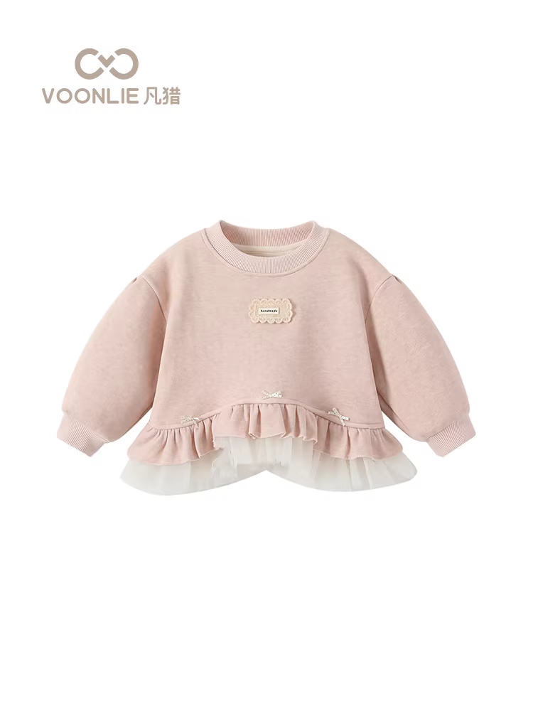 Áo len nữ Fanhle mùa đông 2025, thời trang mới, áo lót lông cừu cho trẻ em, áo ấm đa năng cho bé mùa đông