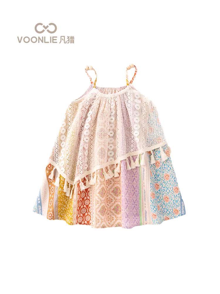 Váy bé gái Fanhle mùa hè 2025, mẫu mới thời trang, váy công chúa trẻ em, váy dây bé gái mùa hè