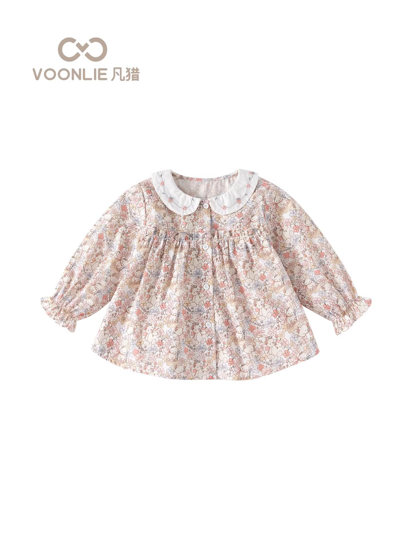 Áo sơ mi bé gái Fanhai Thu 2025 kiểu mới thời trang áo búp bê áo bé gái áo bé sơ sinh mùa xuân thu