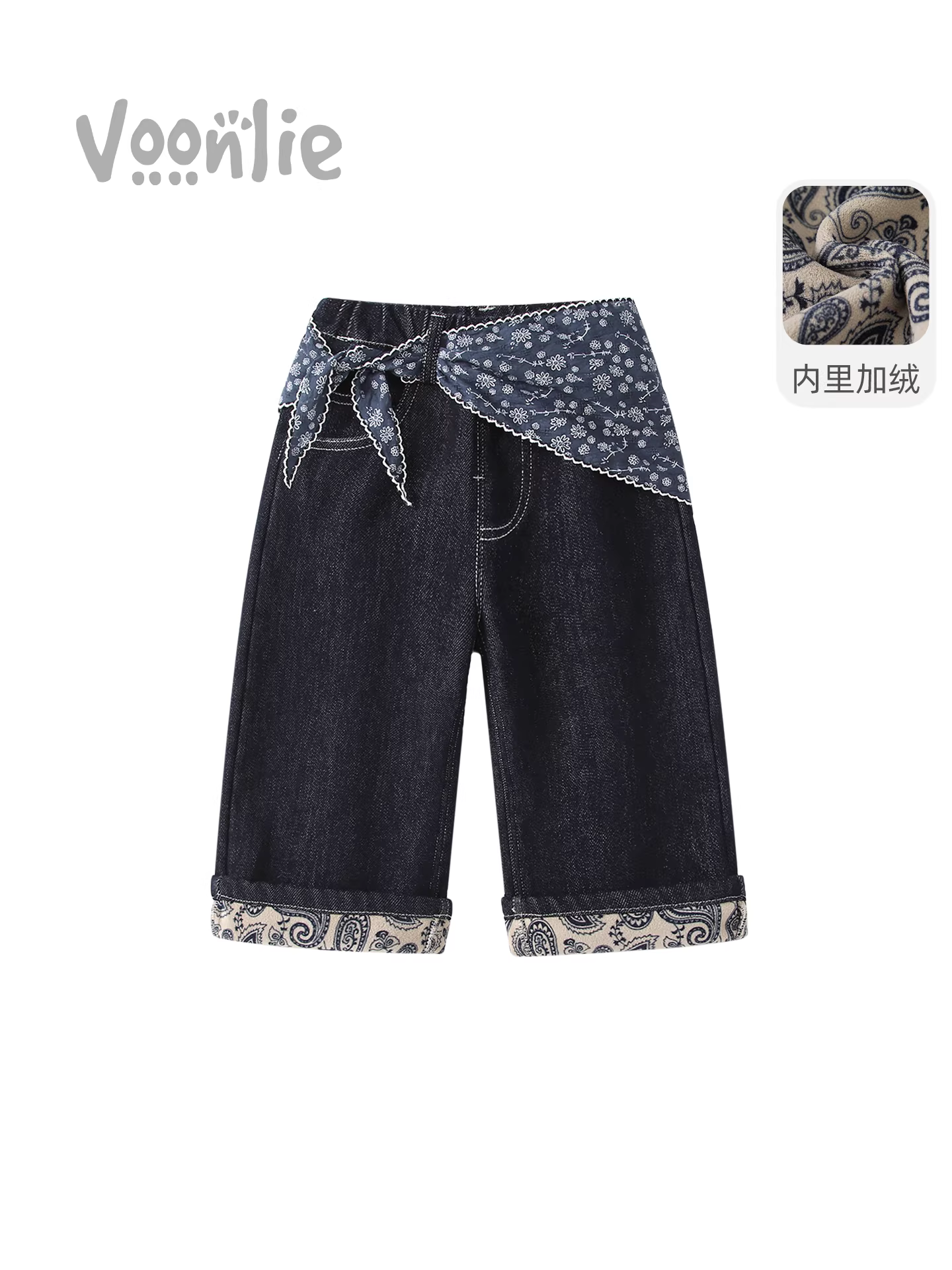 Quần jeans mùa đông cho bé gái 2025 kiểu dáng mới thời trang quần dài trẻ em quần ống đứng mùa đông