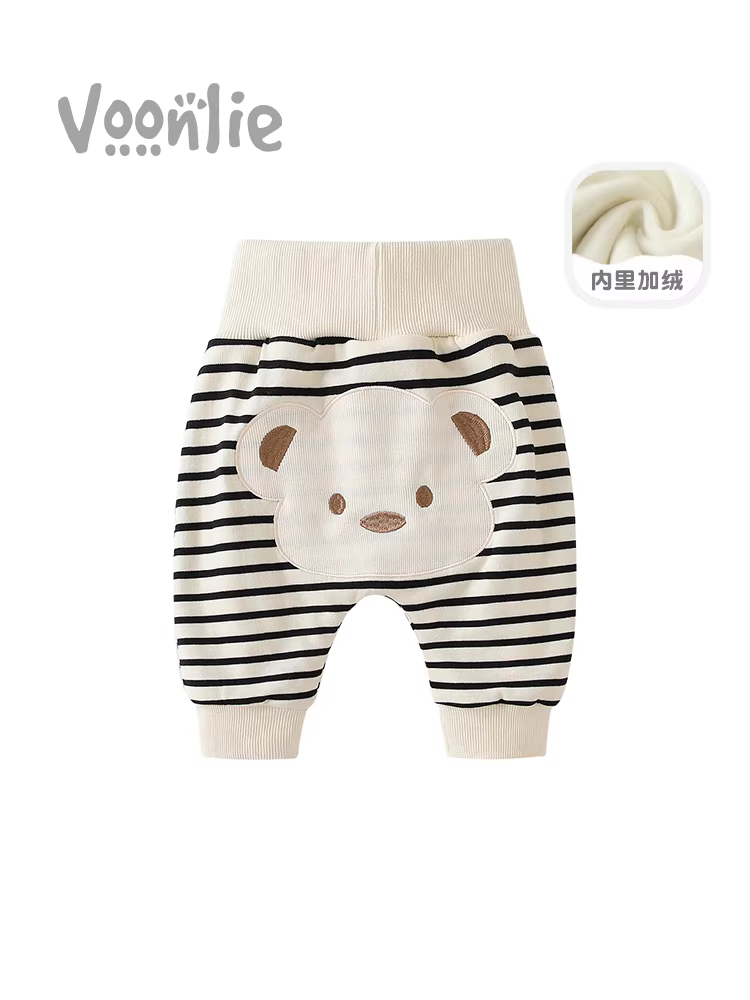 Quần bé trai bé gái mùa thu đông 2025 kiểu mới, quần legging bé sơ sinh lót lông giữ ấm, quần mùa đông thường ngày