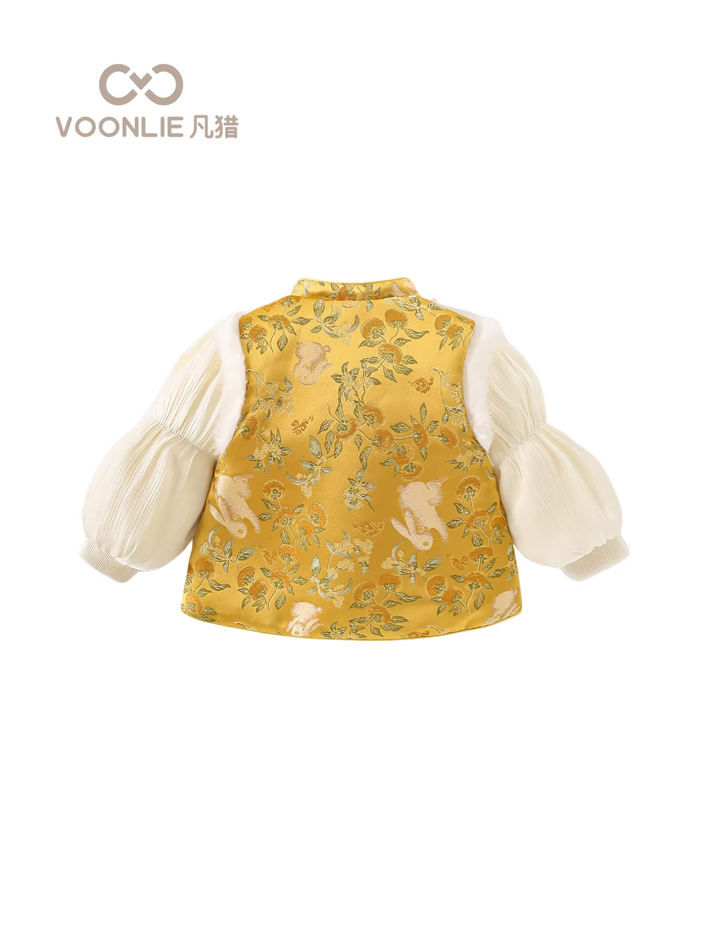 Áo khoác Hanfu mùa đông cho bé gái Fanhua, trang phục kiểu Trung Hoa, bộ đồ Tang, áo len giữ ấm cho trẻ sơ sinh, đầm cho bé một tuổi, tiệc sinh nhật đầu tiên mùa đông