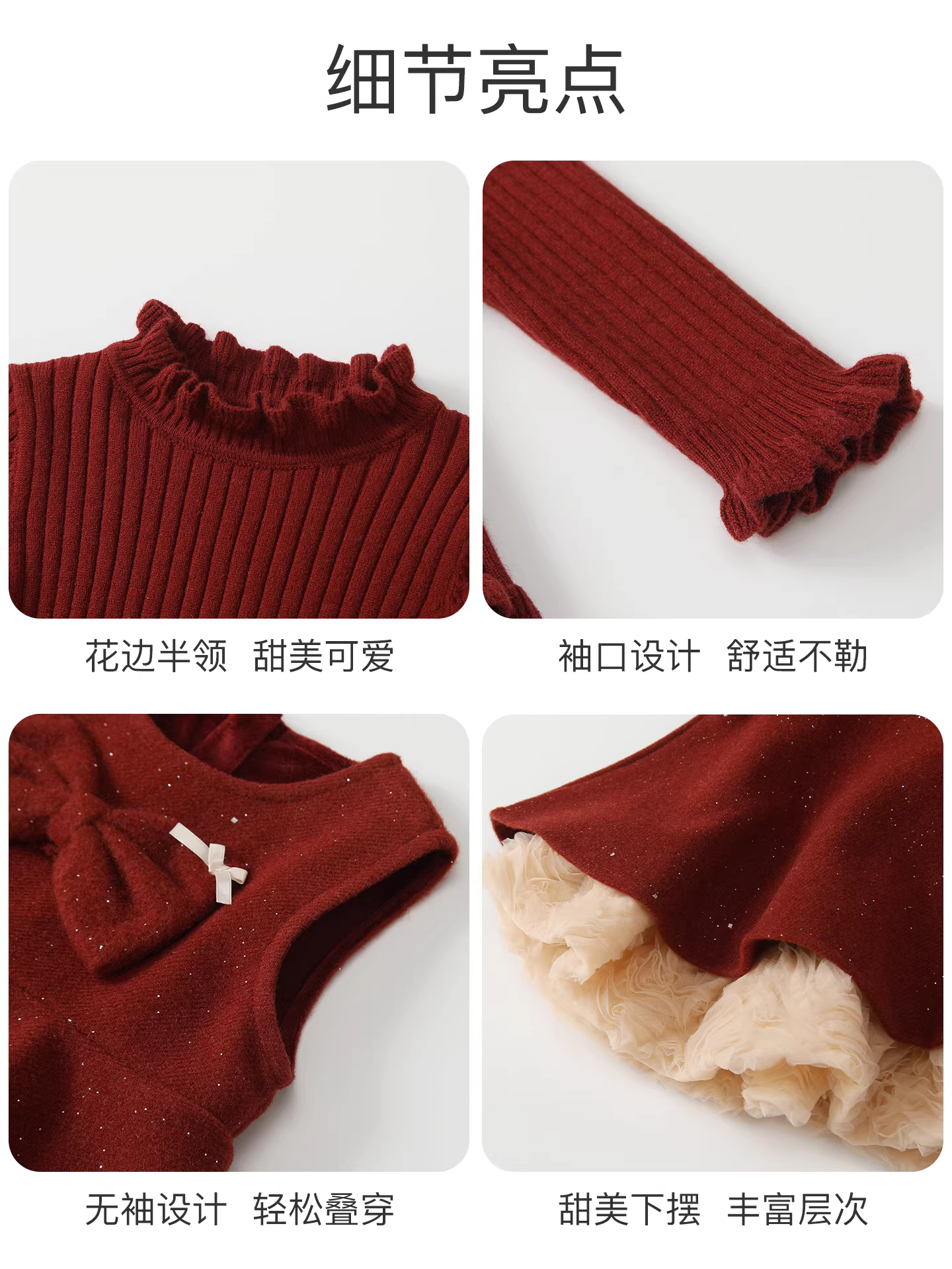 Váy bé gái Fanhle mùa đông 2025, thời trang mới, váy công chúa trẻ em, váy áo gile lót lông cừu mùa đông cho bé gái