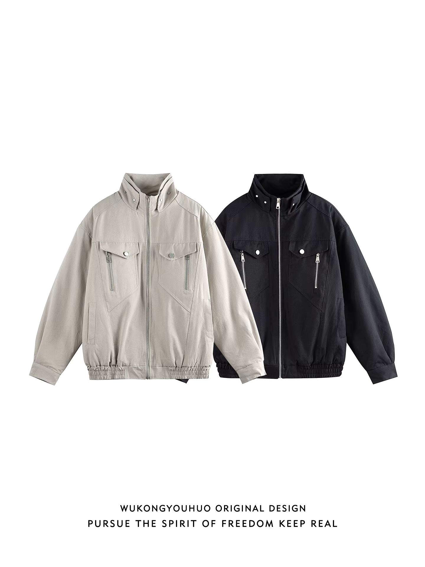 Wukong có sẵn áo khoác cotton dày dặn kiểu Mỹ dành cho nam, áo khoác cotton ấm áp đa năng phong cách cổ điển hợp thời trang dành cho cặp đôi.