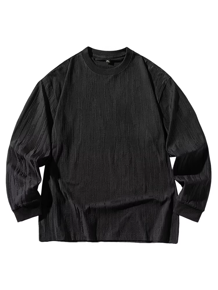 Wukong có sẵn áo thun nam cổ tròn tay dài chất liệu dày dặn, màu trơn, kiểu dáng retro thời thượng, rộng rãi và đa năng, thích hợp cho mùa thu.