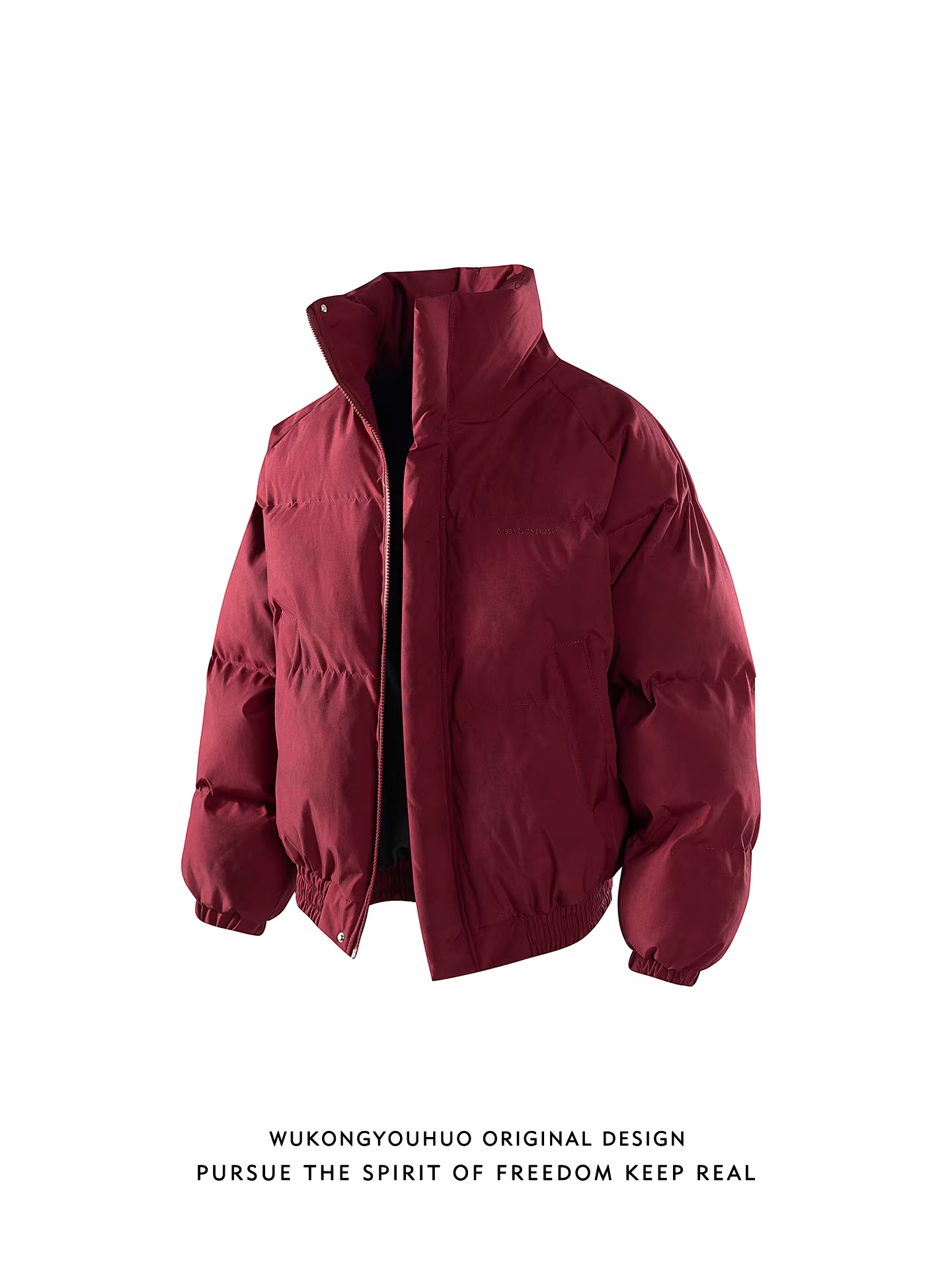 Wukong có sẵn áo khoác phao cổ đứng dày dặn kiểu Mỹ cổ điển thời thượng dành cho nam, áo khoác cotton ấm áp rộng rãi dành cho cặp đôi mùa đông.