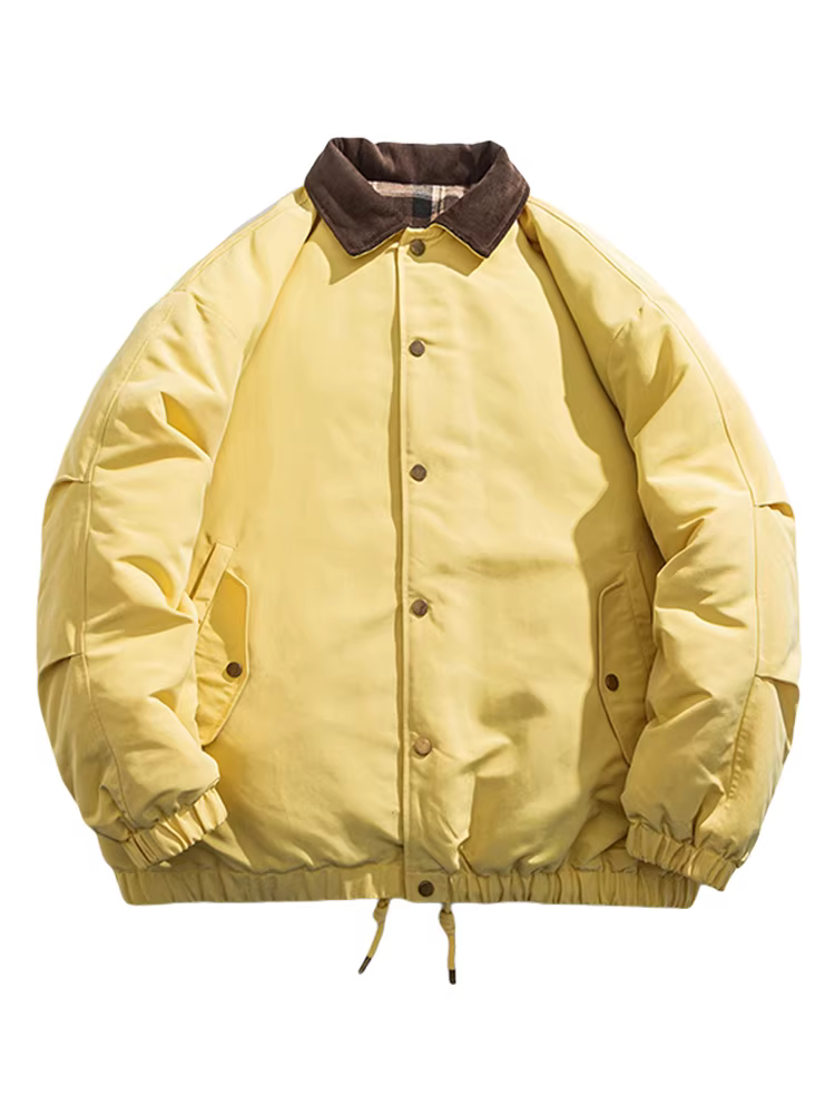 Áo khoác cotton kiểu dáng cổ điển kẻ ca rô mùa đông của Ngộ Không dành cho nam, thương hiệu thời thượng, dáng rộng, dày dặn, ấm áp.