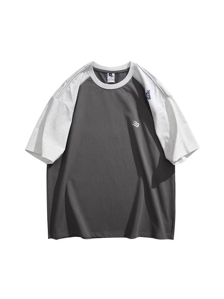 Wukong có sẵn áo thun ngắn tay raglan phối màu hợp thời trang mùa hè dành cho nam và nữ, phong cách cổ điển Nhật Bản, dáng rộng, áo đa năng dành cho cặp đôi.