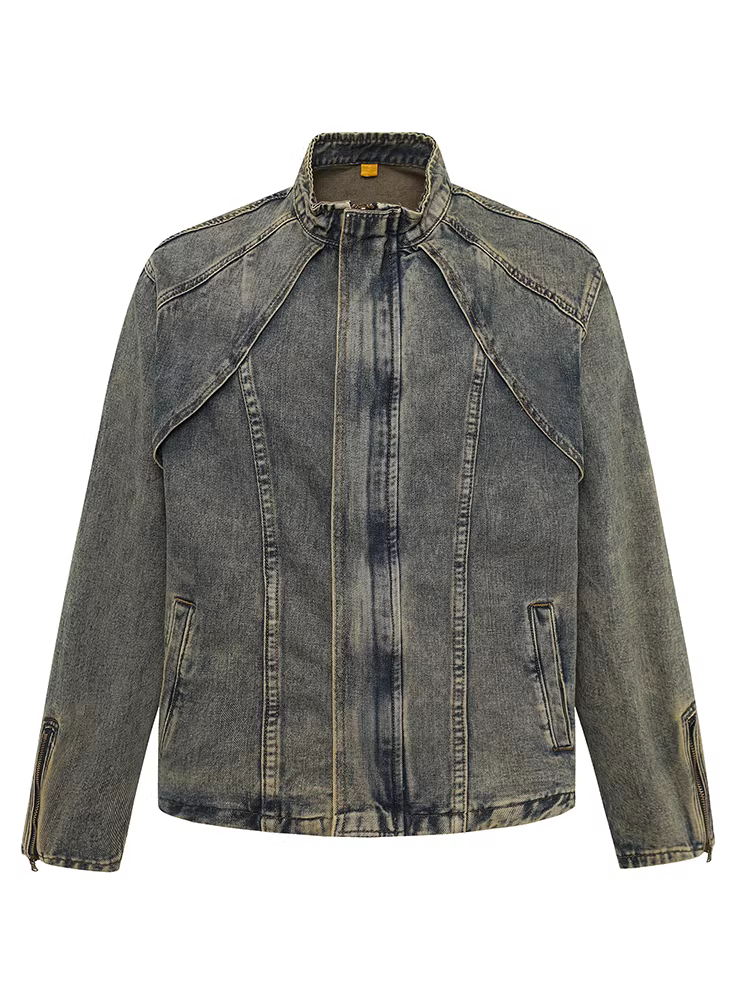 Wukong có sẵn áo khoác denim kiểu Mỹ cổ điển, thiết kế ghép mảnh độc đáo dành cho nam và nữ, kiểu dáng rộng rãi, phong cách đường phố độc đáo.