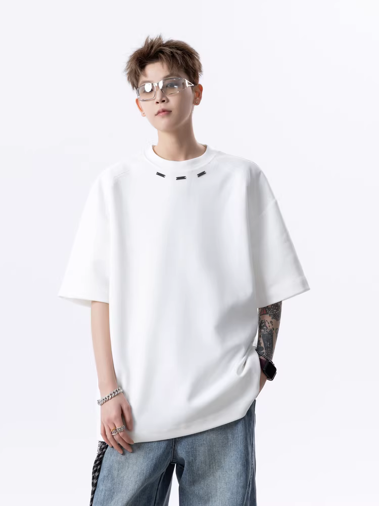 Wukong có sẵn áo thun cổ tròn tay ngắn chất liệu dày dặn kiểu Mỹ dành cho nam và nữ, thương hiệu thời thượng, áo thun mùa hè rộng rãi và đa năng.