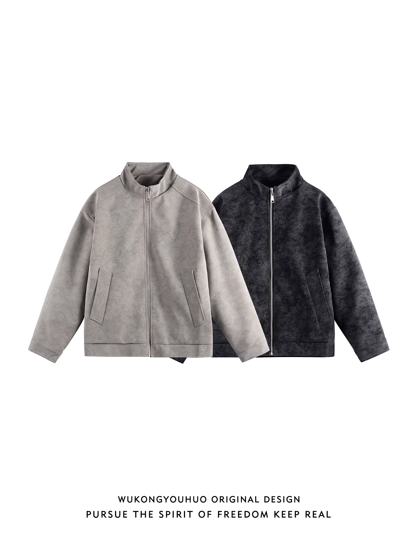 Wukong có sẵn áo khoác bomber cổ đứng kiểu Mỹ, phối màu tie-dye thời thượng dành cho nam, áo khoác mùa thu dáng rộng đa năng dành cho cặp đôi.