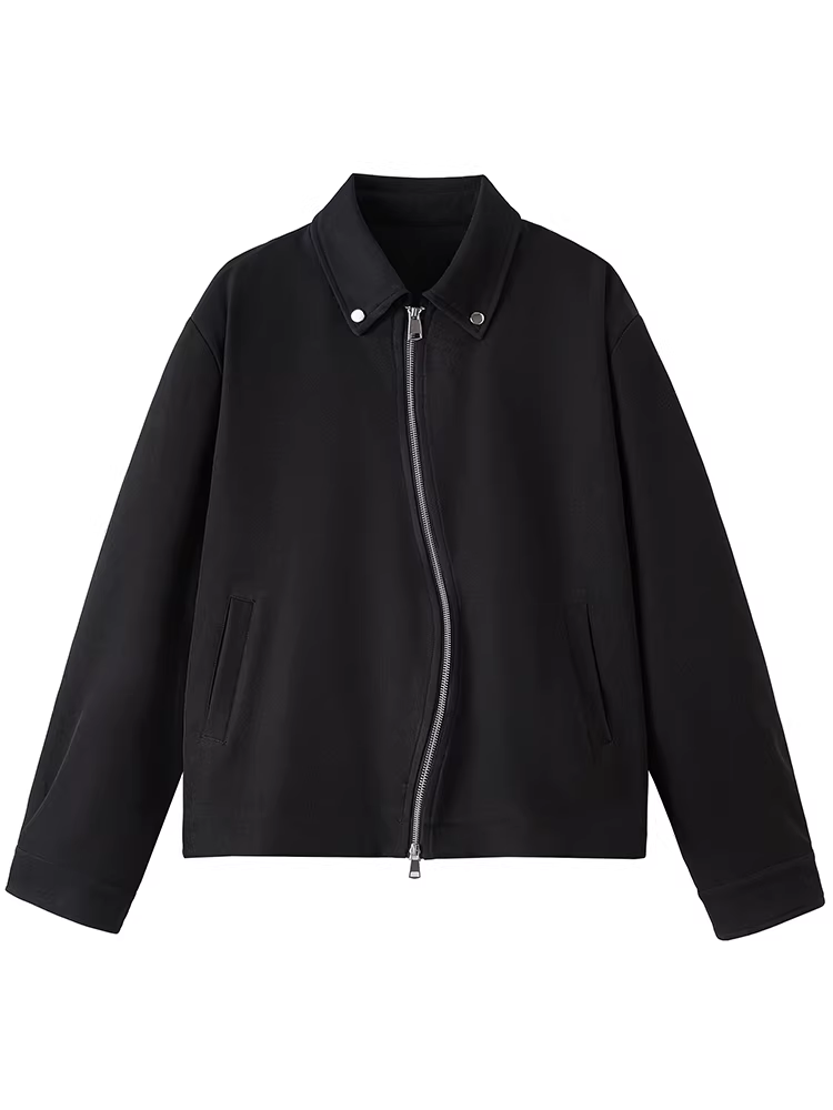 Tôn Ngộ Không có sẵn áo khoác blazer nam cao cấp có khóa kéo hình chữ S, kiểu dáng rộng, ngắn, cổ rộng, mùa thu.