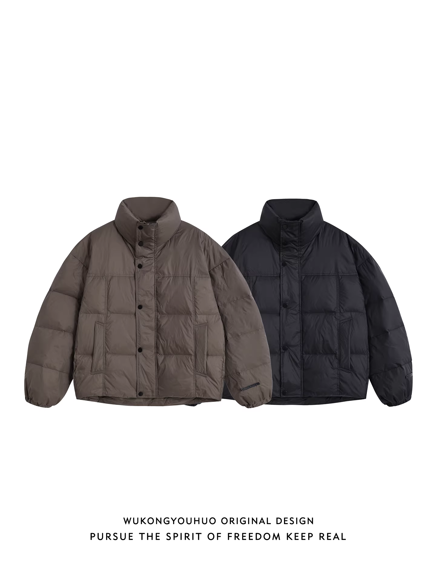 Wukong có sẵn áo khoác phao cổ đứng ấm áp mùa đông kiểu cổ điển dành cho nam, áo khoác thời trang đa năng chống lạnh phong cách thường ngày dành cho cặp đôi.