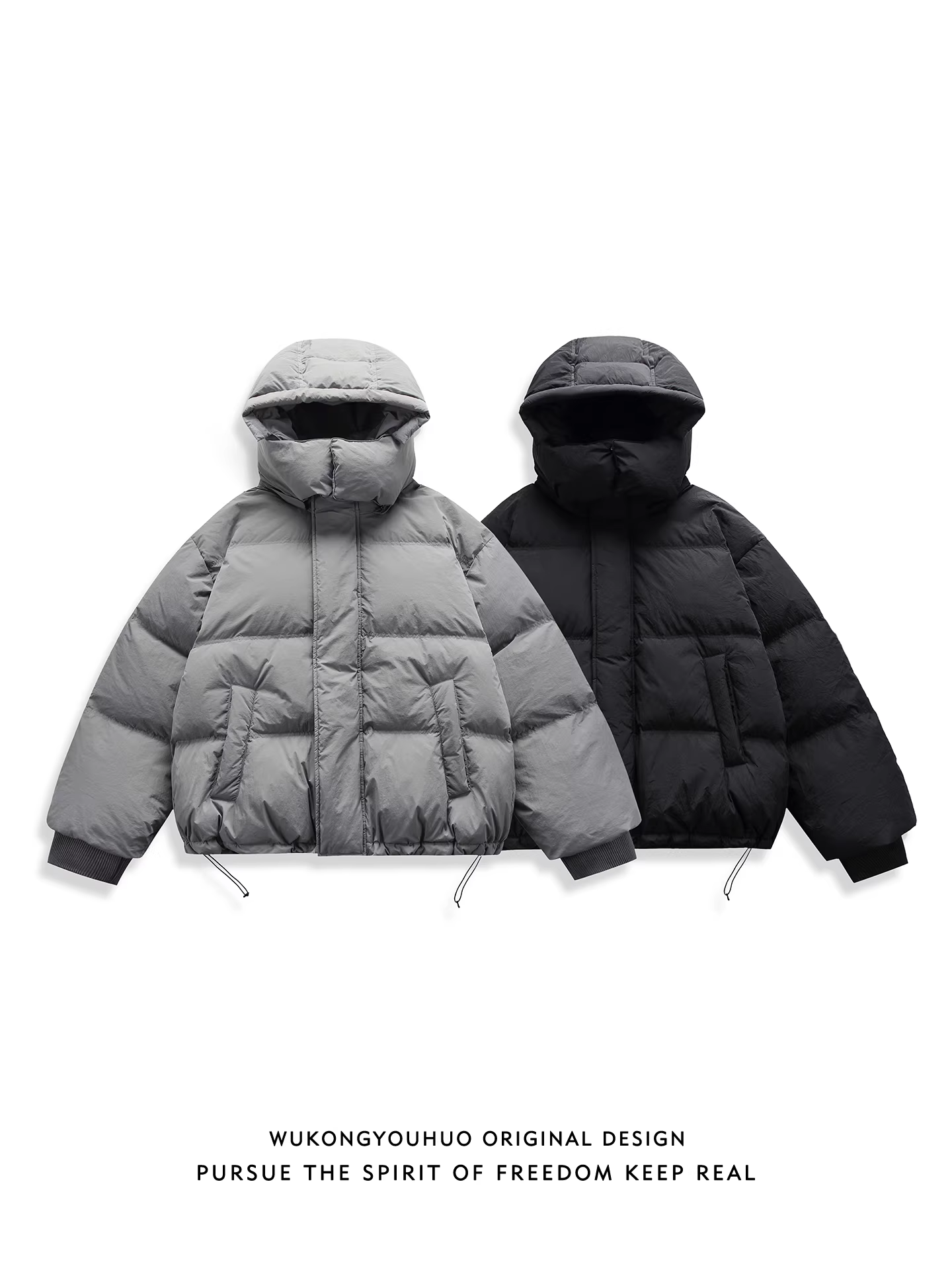 Wukong có sẵn áo khoác lông vũ dày dặn, ấm áp, có mũ trùm đầu, 90% lông vịt trắng dành cho nam, thương hiệu thời thượng, áo khoác đa năng chống lạnh cho cặp đôi.