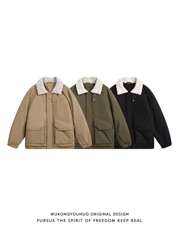 Áo khoác lông vũ mùa đông Wukong có sẵn, chất liệu len cừu phối 90% lông vũ trắng, dành cho nam và nữ, kiểu dáng cổ điển thời thượng, áo đôi giữ ấm.