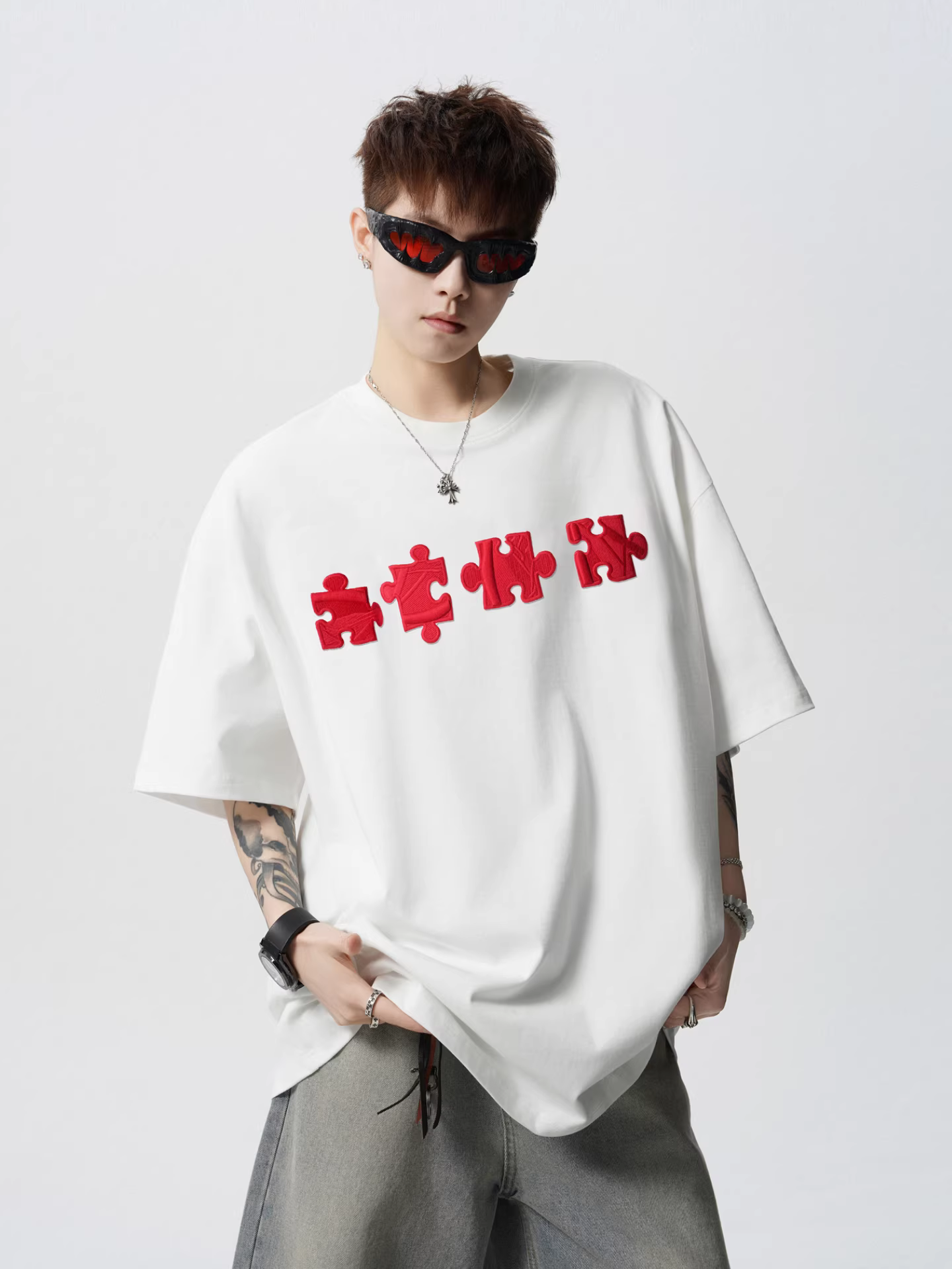 Wukong có sẵn áo thun nam tay ngắn kiểu dáng ghép mảnh theo phong cách Mỹ thời thượng, dáng rộng mặc mùa hè, áo chất liệu dày dặn đa năng dành cho các cặp đôi.