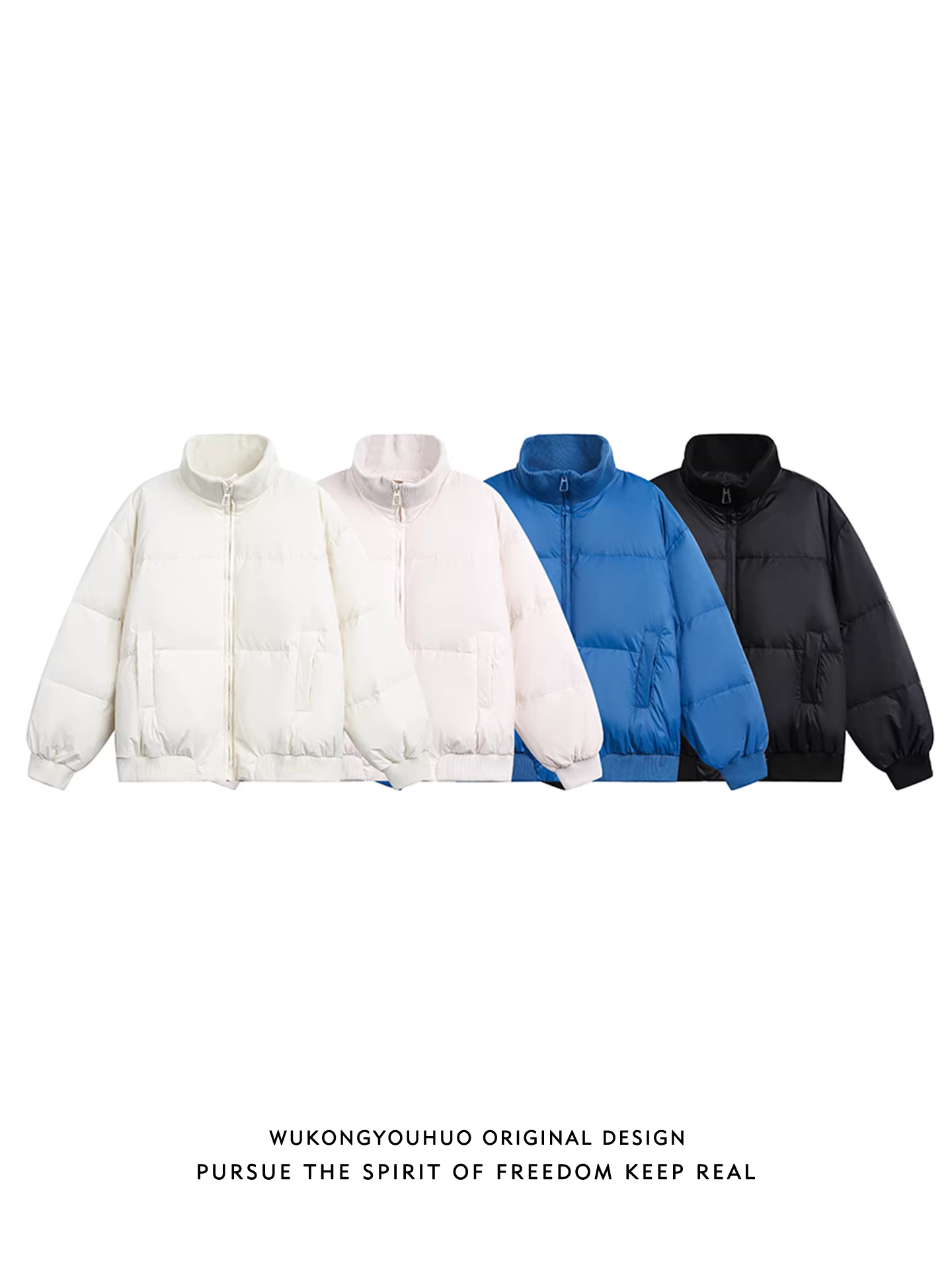 Wukong có sẵn áo khoác phao cổ đứng mùa đông thời thượng, 90% lông vũ trắng, dành cho nam, kiểu dáng cổ điển Mỹ, áo khoác giữ ấm và chống lạnh cho cặp đôi.