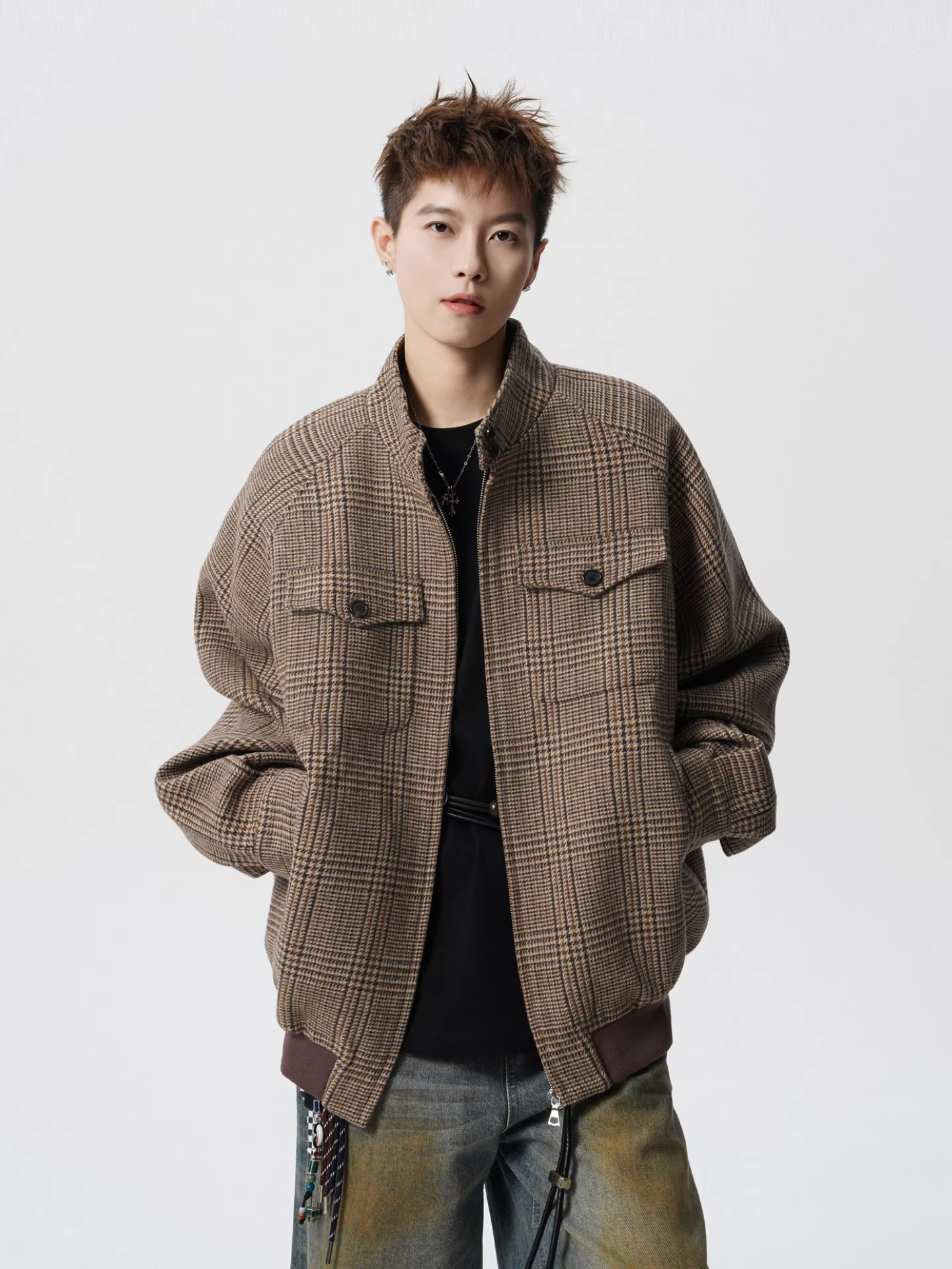 Wukong có sẵn áo khoác Harrington cổ đứng kiểu Mỹ dành cho nam, dáng rộng, chất liệu cao cấp, áo khoác đa năng dành cho cặp đôi mùa thu.